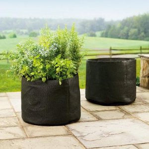 15 gallon Black Smart Pot Strap Handles ● حوض ١٥ غالون لون أسود مع مسكات متينة - plantnmore