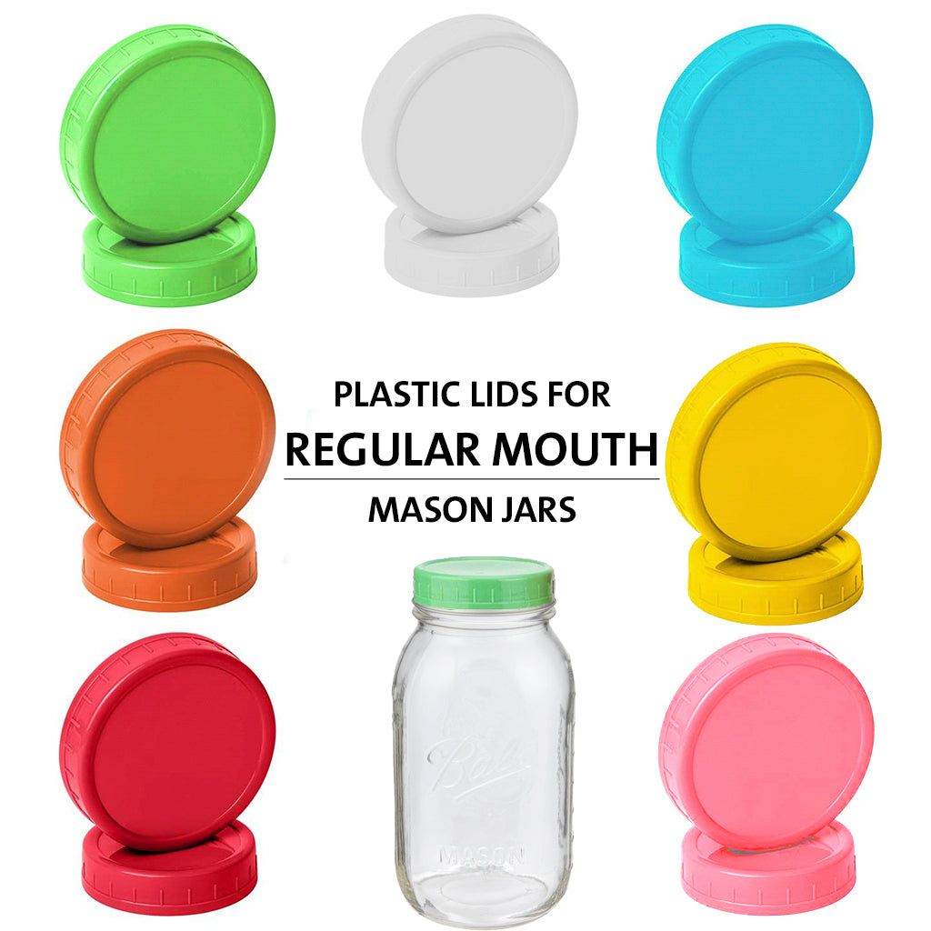Plastic Lids For Regular Mouth Jars • غطاء بلاستيك للمرطبان ذو الفتحة العادية - plantnmore
