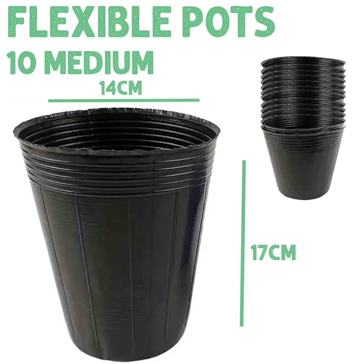 Medium Flexible Pots 10pcs