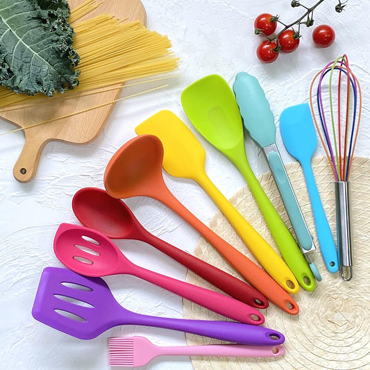 Rainbow Silicone Cooking 10 pc Set