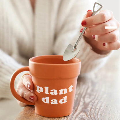 Plant Dad Mug with Shovel Spoon