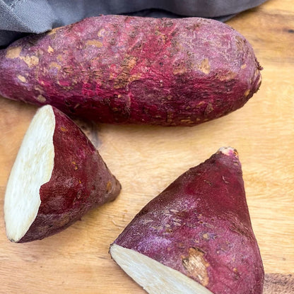 شرائح البطاطا الحلوة الأرجواني