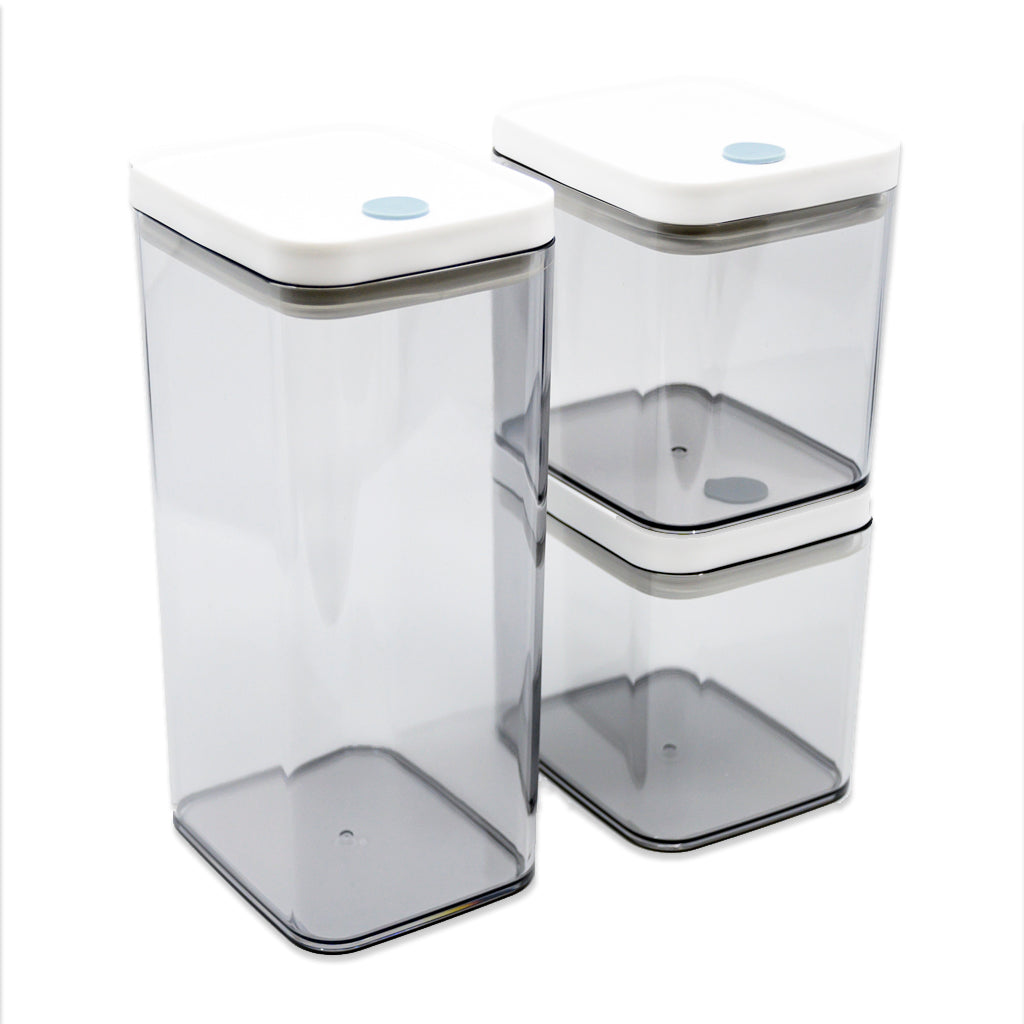 3 Air Tight Containers • ٣ علب ضغط تخزين الطعام - plantnmore
