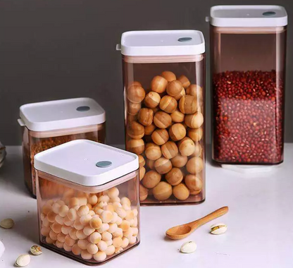 3 Air Tight Containers • ٣ علب ضغط تخزين الطعام - plantnmore