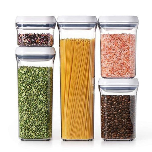 5 Air Tight Containers •  ٥ علب ضغط للتخزين - plantnmore