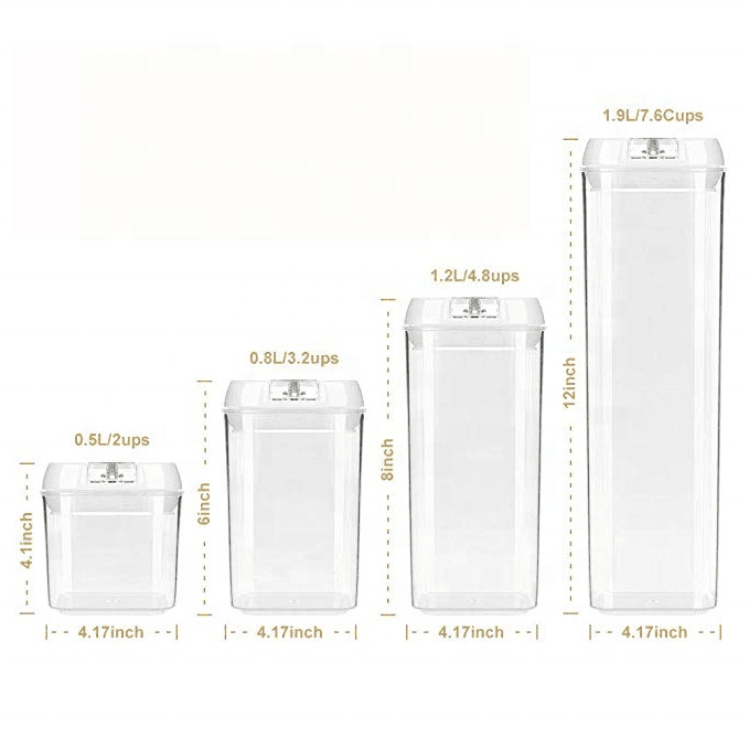 5 Air Tight Containers •  ٥ علب ضغط للتخزين - plantnmore