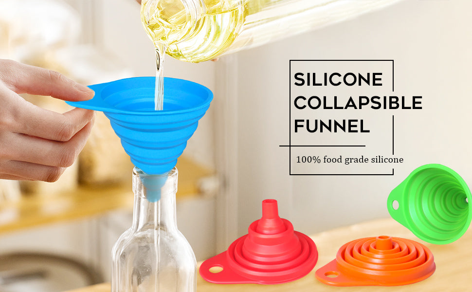 Foldable Funnel 2pc Set •  قمع مرن حجمين - plantnmore