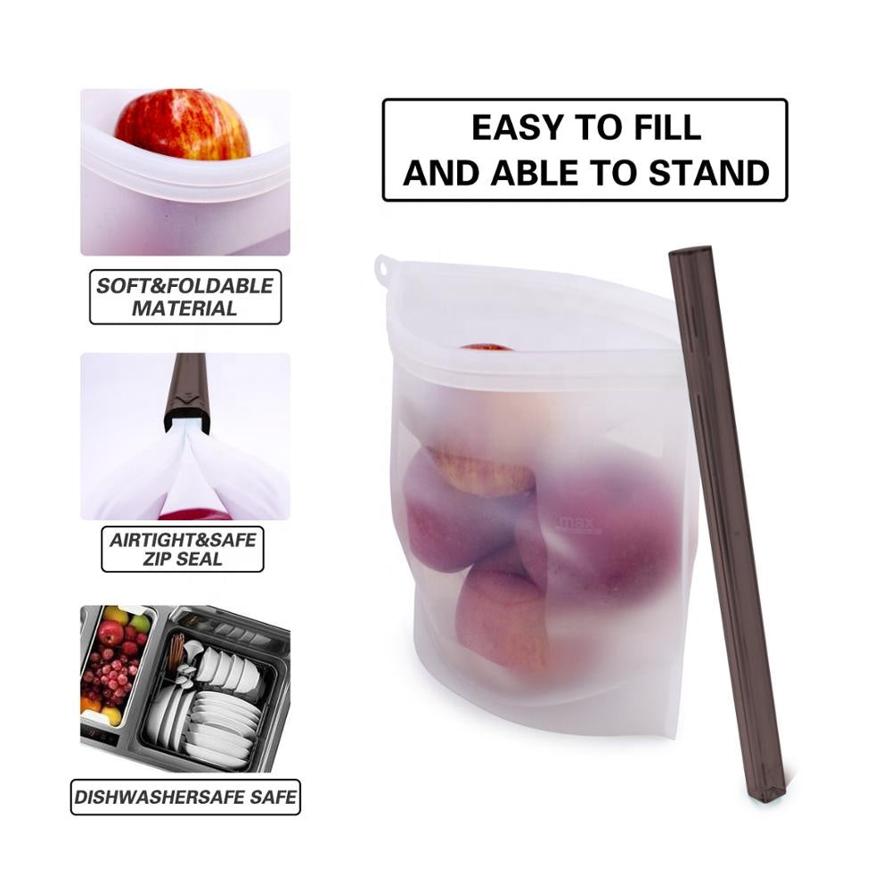 Food Storage Set w/Slider Lock• أكياس حفظ الطعام مع كلبسات - plantnmore