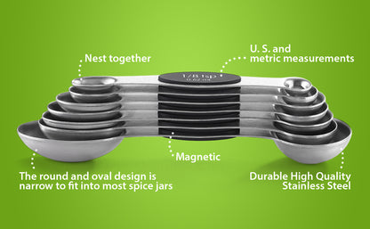 Magnetic Measuring Spoon Set • ملاعق القياس المغناطيسية - plantnmore