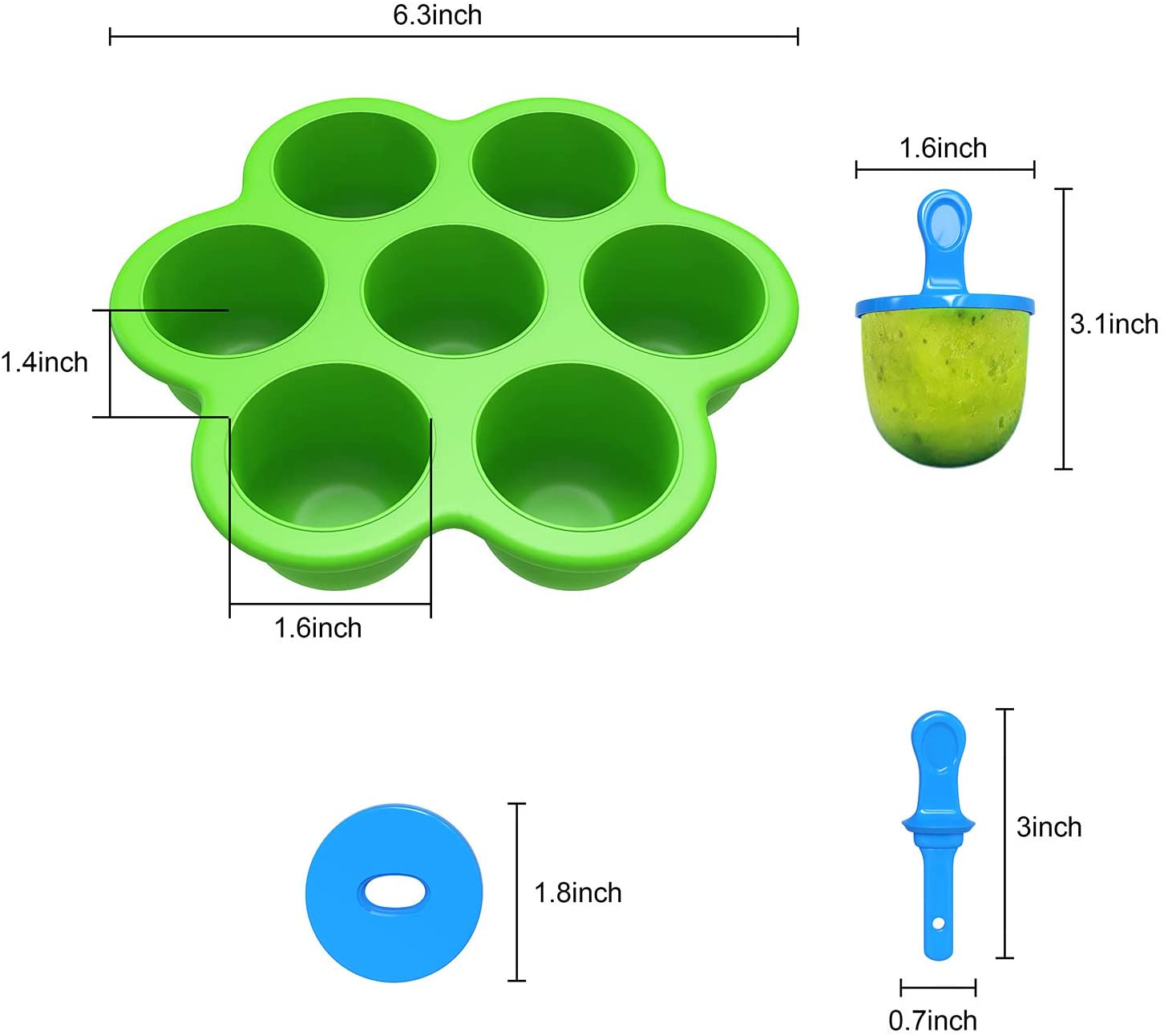 Popsicle & Babyfood Molds • قالب المثلجات وطعام الاطفال - plantnmore
