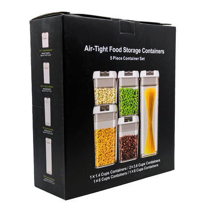 5 Air Tight Containers •  ٥ علب ضغط للتخزين - plantnmore