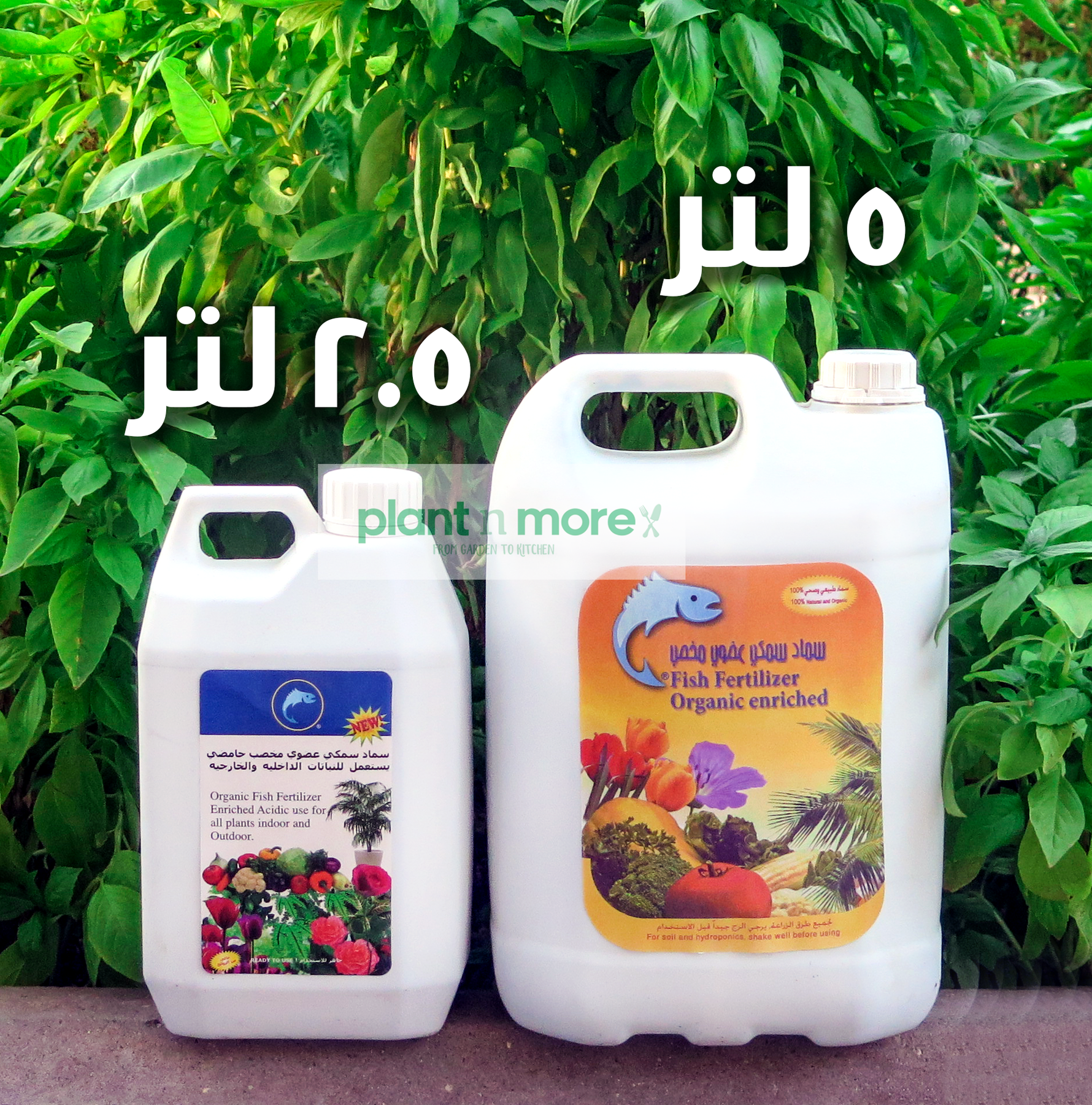 Organic Liquid Fish Fertilzer 5L ● سماد سمكي عضوي سائل حجم ٥ لتر - plantnmore